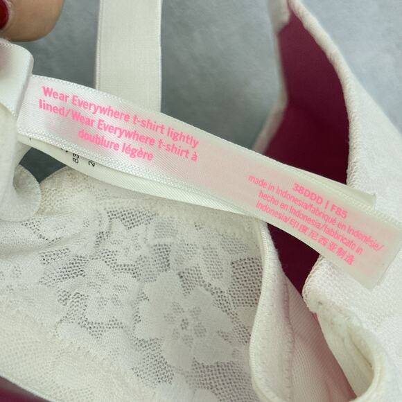 Victoria's Secret PINK Underwire Bra 38DDD Color Ivory Eyelet Lace NWOT - Picture 8 of 14